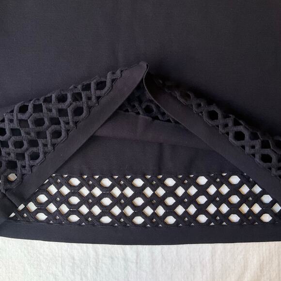 Ann Taylor Women Mini Skirt size M Thick Stretchy A-line Navy Blue - Picture 6 of 8